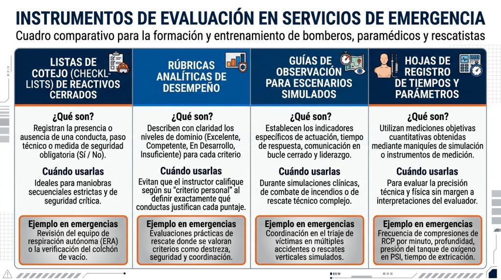 comparativa de los principales instrumentos de evaluación